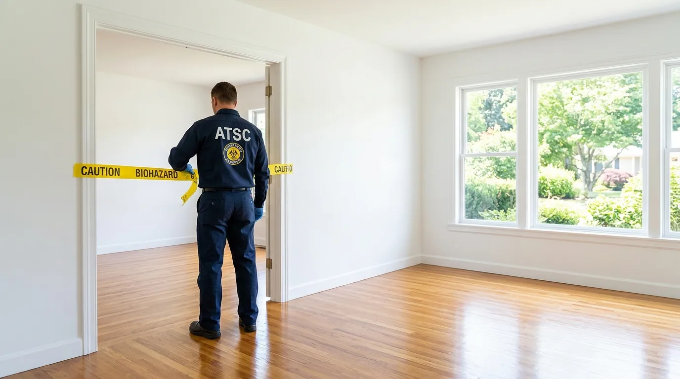 Certified biohazard cleanup crew performing Crime Scene Cleanup in Jenison